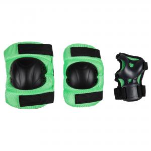 China Green 3 Pack Roller Skate Knee And Elbow Pads Skating Wrist Guards on sale