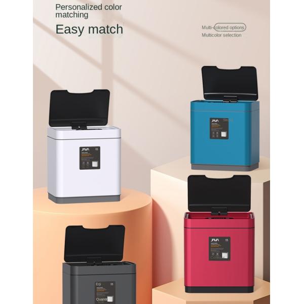 Living Room Home Kitchen Automatic Storage Bin with Lid Factory Wholesale Smart Sensor Stainless Steel Trash Can