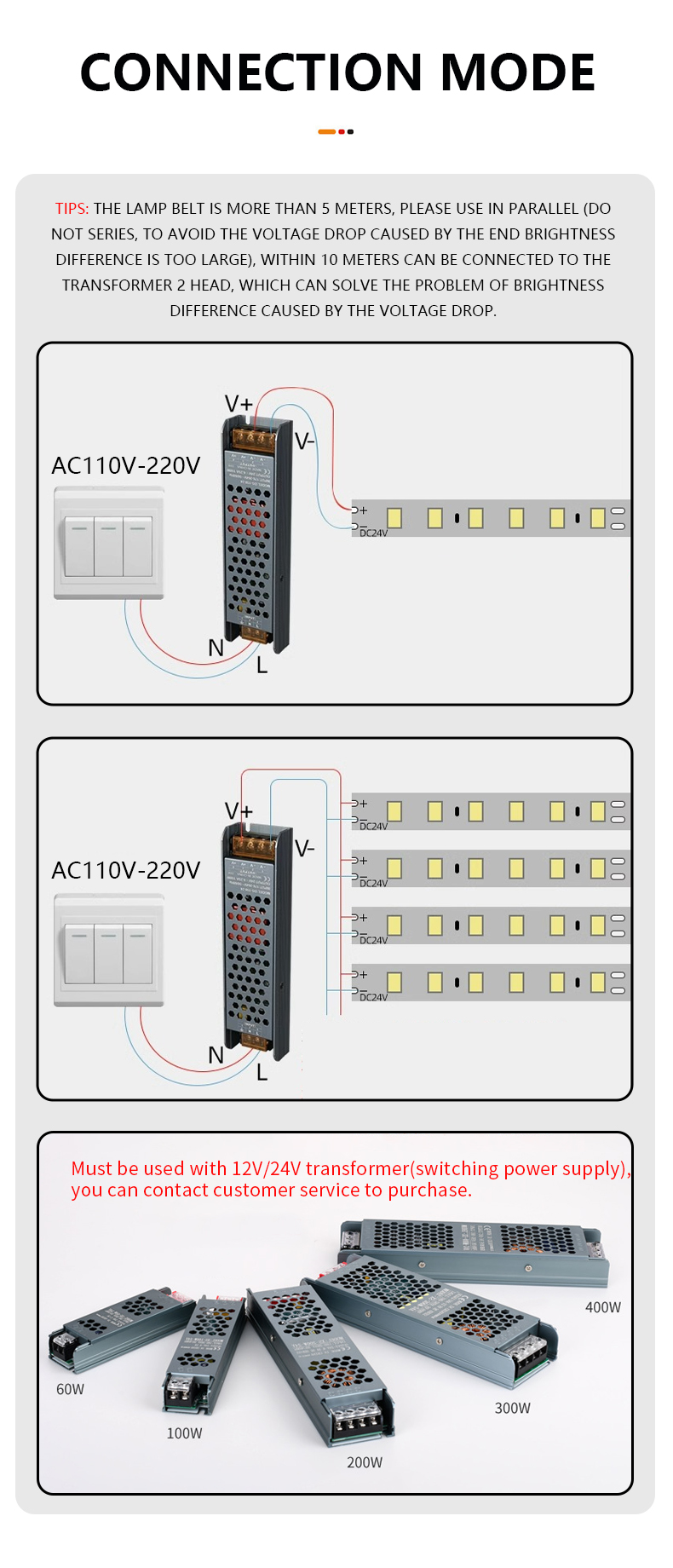 Remote Control COB LED Flex Strip Light with IP66 Rating and 4000K Color Temperature