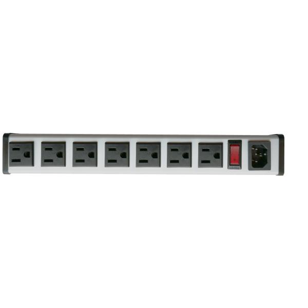 SFC-IEC-A1B series 5 to 14" 15Amp metal Hardwired Power Strip with 7Outlets