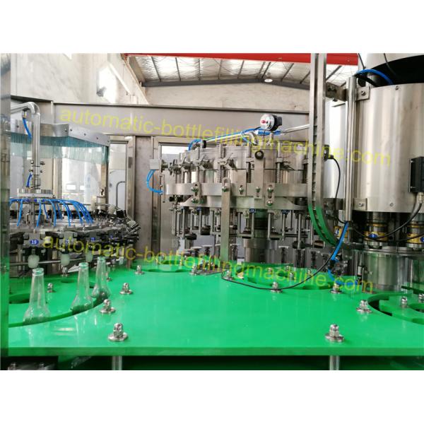 Automatic Glass Bottle Filling Machine 3 In 1 Unit For Beer / Carbonated Drink