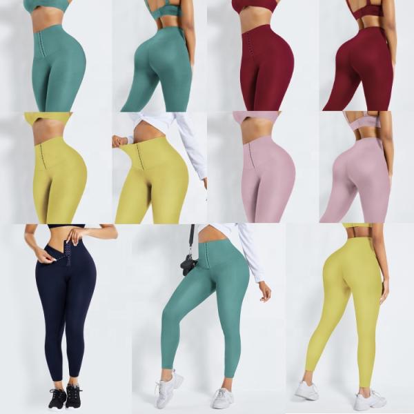 Hexin Tummy Control High Waisted Leggings Corset Fitness Leggings 2 In 1 Waist Trainer