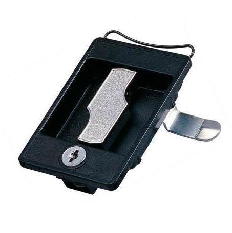 Quality Steel cupboard lock cabinet lock for metal furniture door Locking Handle Black Panel Lock for sale
