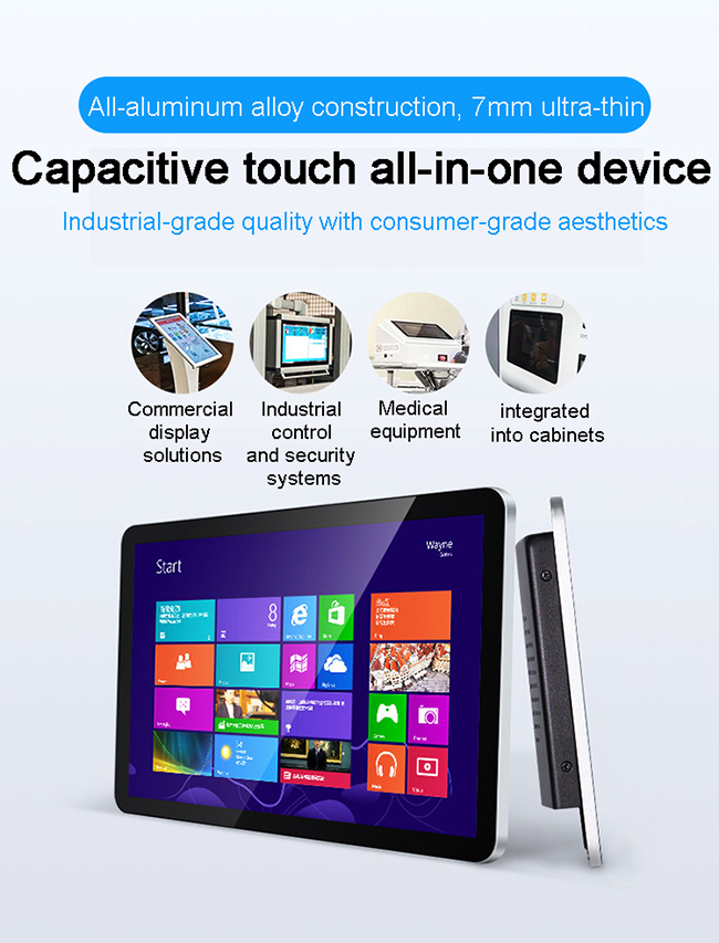 19 inch Embedded Industrial Display Terminal 1024*768 LCD Display Capacitive Resistive Touch Screen All in One Computer ﻿