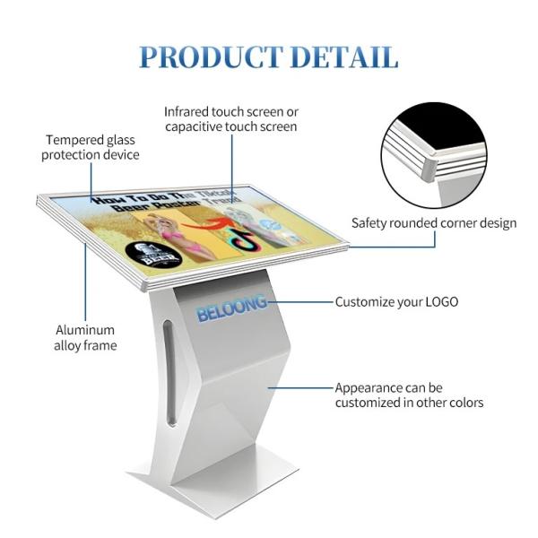 49'' Interactive Self Service Kiosk Exhibition Hall Android Windows 21.5 32 43 55''