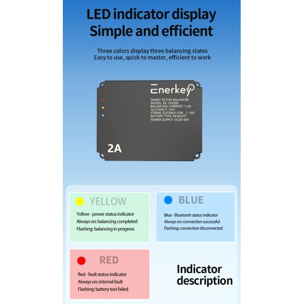 Enerkey 5TH 2-16S 2A 4A Active Balancer for Lifepo4 / Li-ion Battery Equalization in 8S 10S 14S 16S