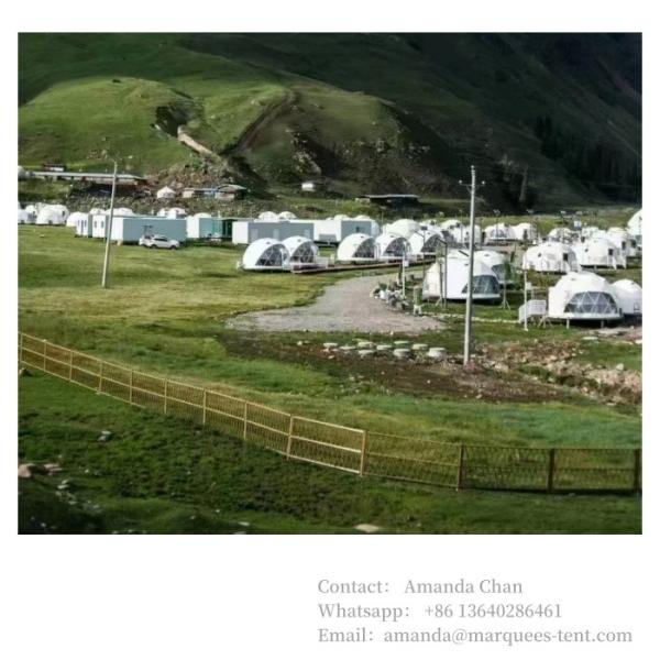 20sqm Waterproof \ Fireproof \ Wind Resistant Safari Glamping Tent Luxury Resort Igloo Dome Hotel Tent