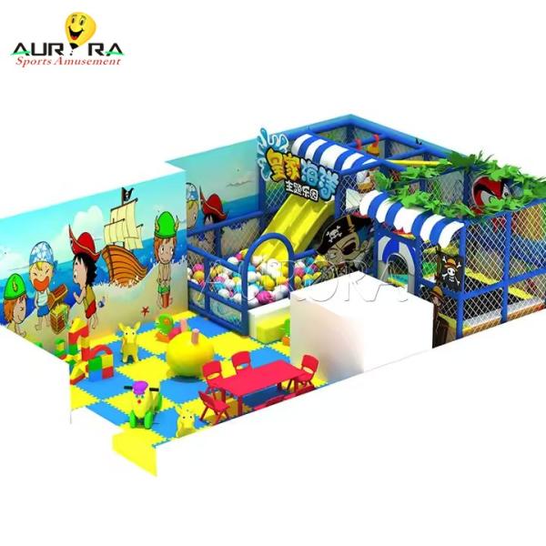 Indoor Theme Park Blue Children's Amusement Park Equipment SGS EN71 Approved