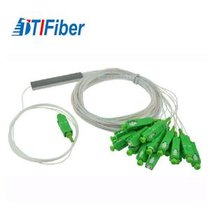 China 1X8 1x16 Tube Steel Fiber Optic Splitter 2.0mm Cable SC/APC PC UPC Connector wholesale