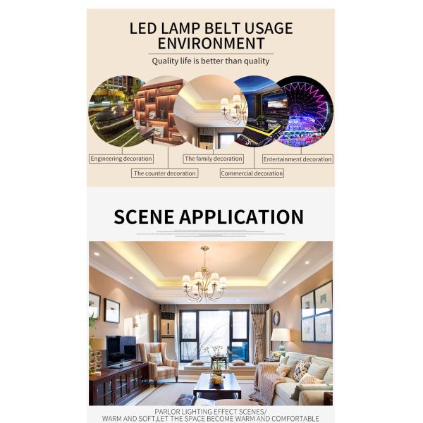 520-530nm Aluminum 5050 12W Flexible RGB LED Strip Light