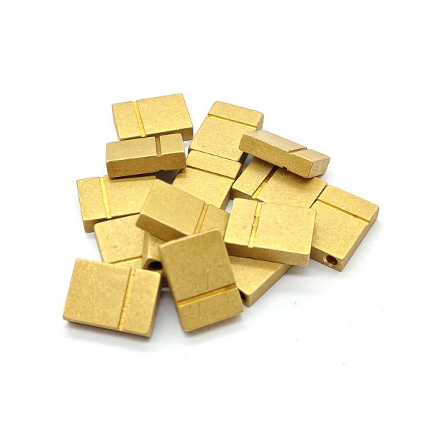 Square CNC Brass Parts H59 H62 Brass CNC Turning Parts Micro Machining