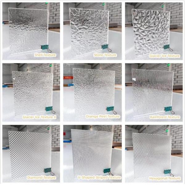 Textured Acrylic Sheet Transparent Ribbed Reeded Decorative Fluted Pattern