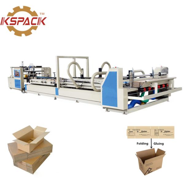 Cardboard Box Folder Gluer Machine With 12Kw 380v Voltage And Simens ABB Motor