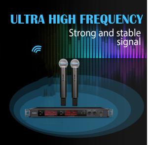 China GESTTON Wireless Handheld Microphone System 105dB SNR Low Handling Noise on sale