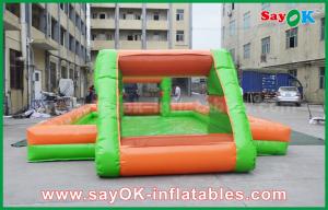 China Giant Inflatable Football Colorful Soccer Goal Inflatable Obstacle Course Inflatable Soap Football Field on sale