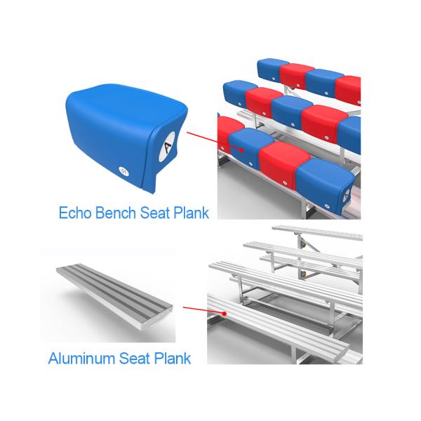 Outdoor Portable Aluminum Grandstands Anti Rusting With Bench Seat