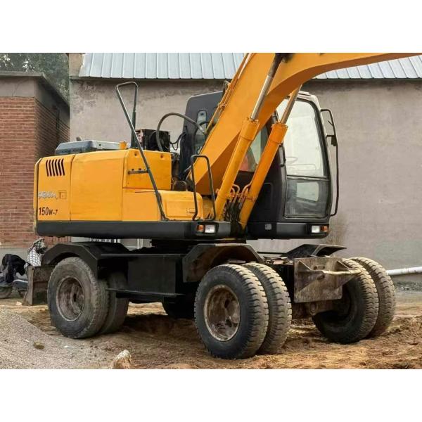 150w-7 Used Hyundai Wheel 15Ton Excavator With 0.71m3 Bucket Capacity
