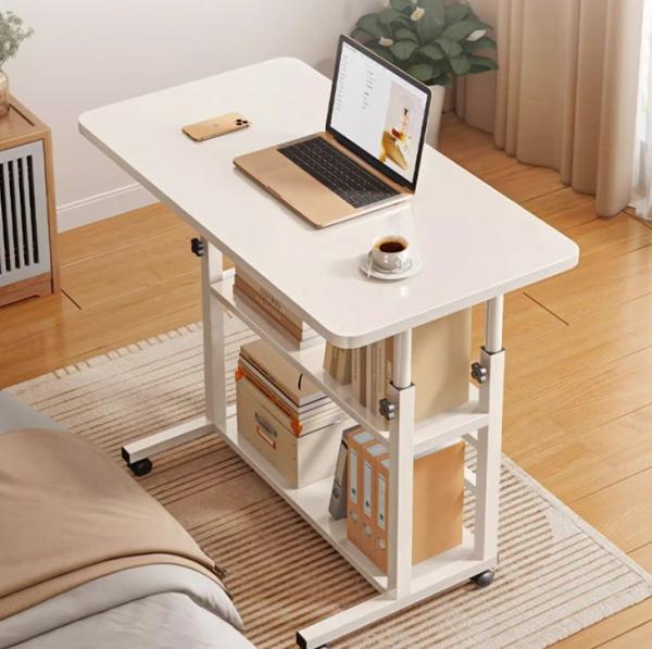 Quality Modern Design Style Waterproof Desktop Column Wooden Mobile Standing Computer Desk for Study for sale