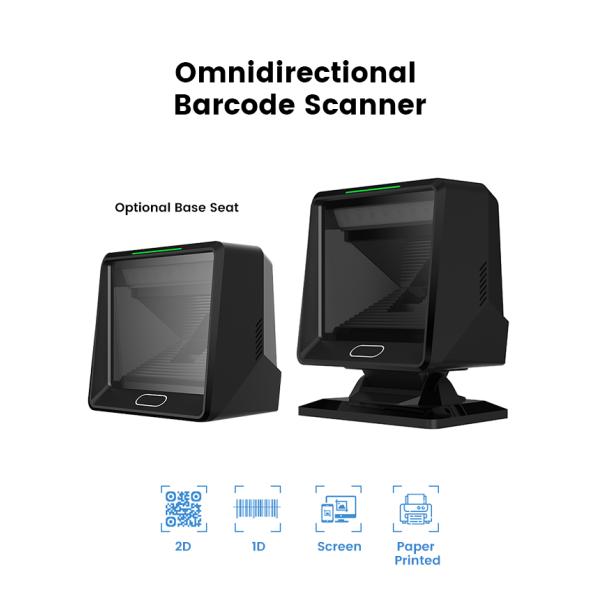 A 2D Desktop Barcode Scanner Automatic Scanning Hands Free QR Code Reader for Supermarket