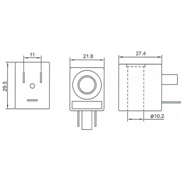 10mm Hole 22 Width 29.5 Height EVI 7/10 Pneumatic Solenoid Valve Coil Repair Kit