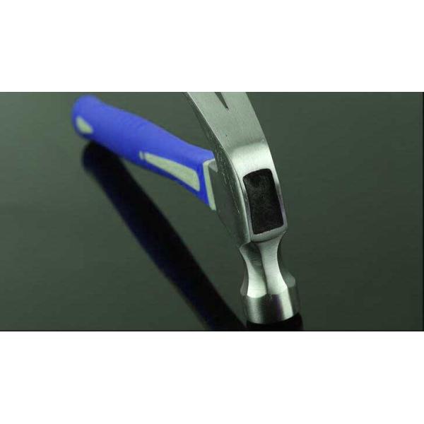 8OZ-24OZ Claw hammer(XL0004) with grade A polishing surface and double colors rubber handle