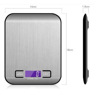 5kg 11lb Stainless Steel Household Digital Food Scale 5kg/1g