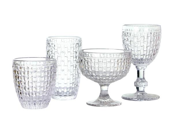 Quality Laser Etching Embossed 165mm Vintage Crystal 7 Ounce Wine Glasses CE Approved for sale