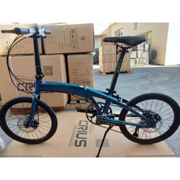 Full Shockingproof Frame Folding Bike 20" 9 Speed Crius Velocity-D Brake for Adults