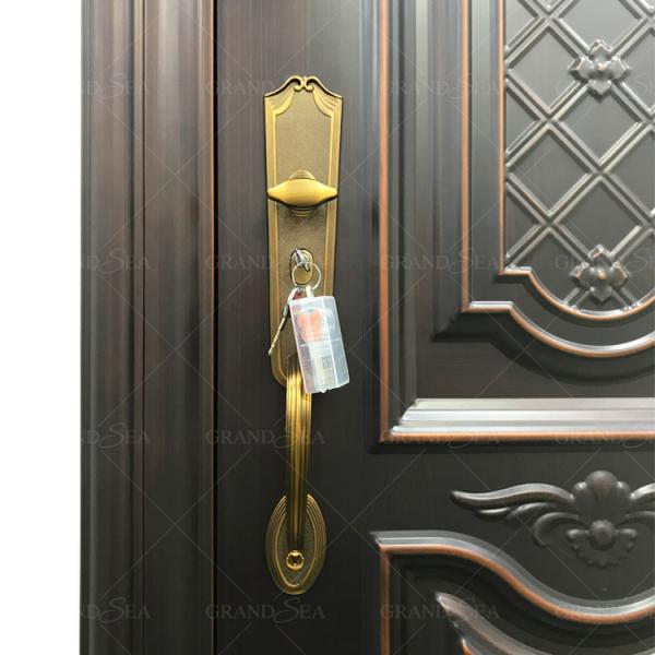 American Style Luxury Design High Quality Low Price Single Double Exterior Security Steel Door Price
