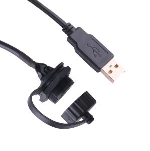 China Custom USB 2.0 A Cable USB 2.0 A Female Connector With Shield And Cap on sale