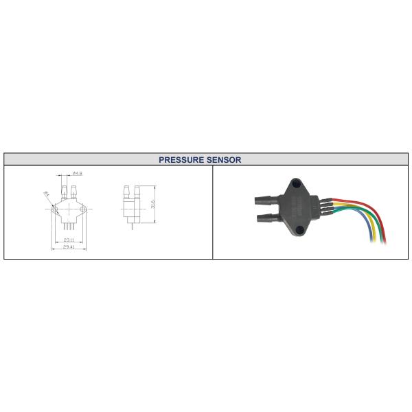 HT100 20kpa Black Plastic Shell Differential Silicon Pressure Sensor for Gas Measurement