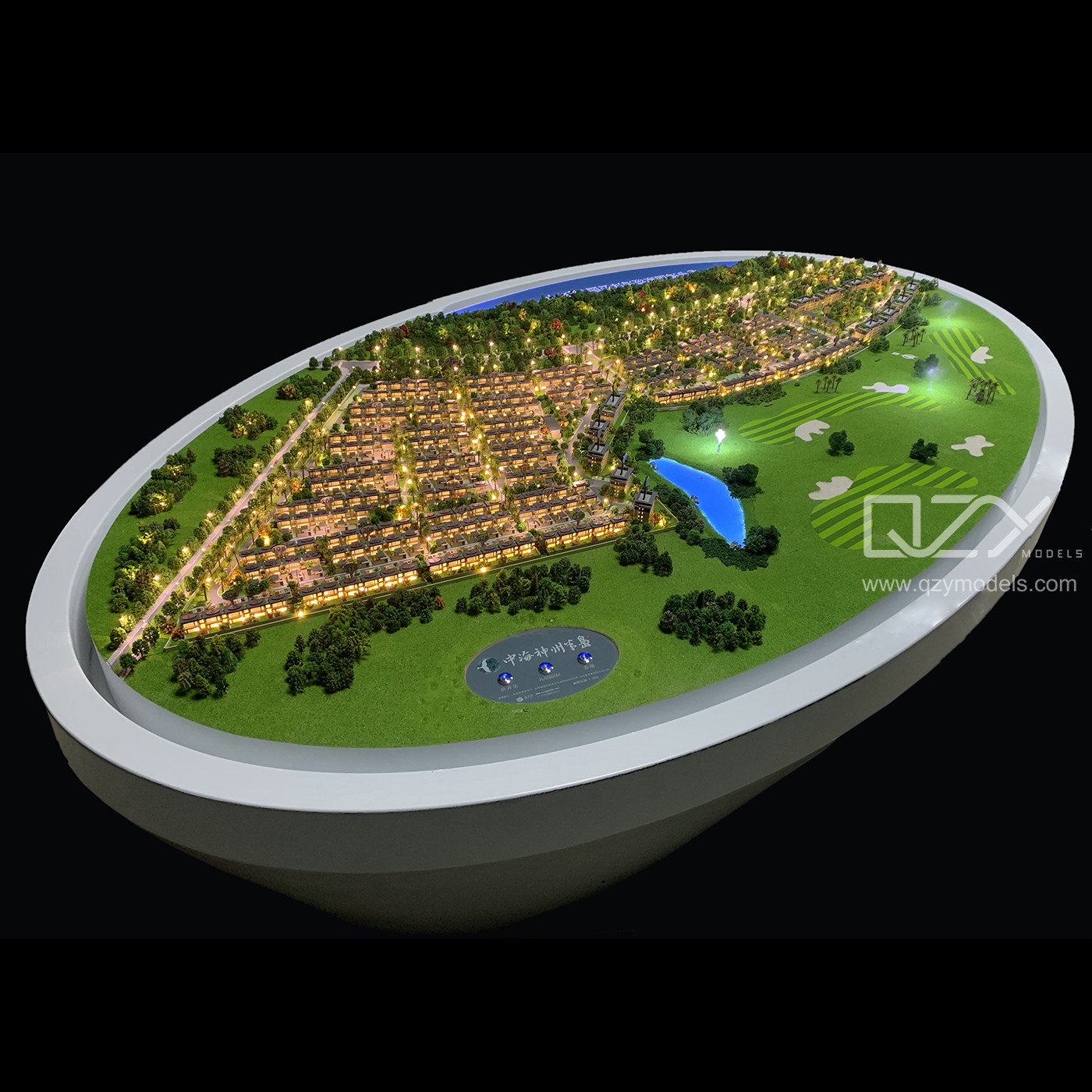 China 1/450 Landscape Architecture Model Making Villa Community Elliptical base wholesale