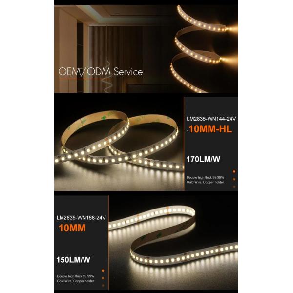 8mm 240leds 6500K Cold White SMD2835 Led Strip Light with Remote Control Switch Mode