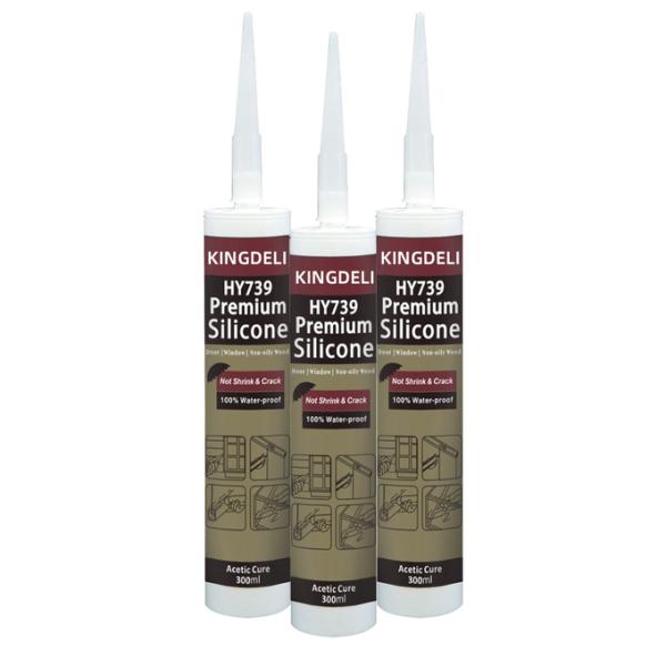 Acetic Construction Silicone Sealant With White Black Transparent Color