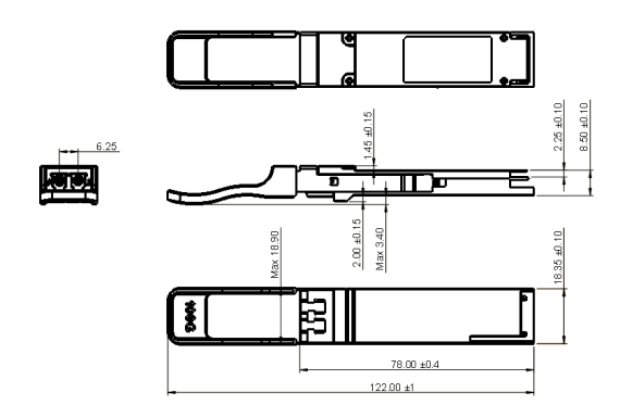 HL-QSFP28-100G-FR1 2KM 100Gbps QSFP28 FR Single Lambda Transceiver SMF DOM