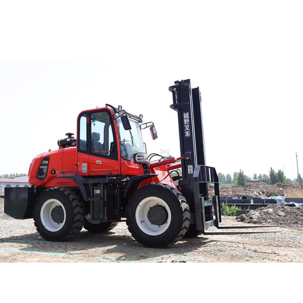 7000 Lbs Seated Automatic Rough Terrain Forklift With 2 In Fork Thickness