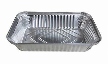 Quality 800ml 0.03mm Parcel Aluminum Silver Foil  Disposable Food Containers for sale