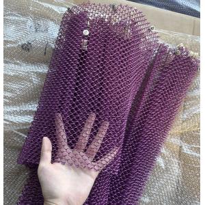 Buy cheap Purple Fireproof Metal Mesh Curtain Stainless Steel Mesh Curtain from wholesalers