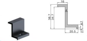 China Aluminum End Clamp For Solar Roof Mounting System with Different Sizes wholesale