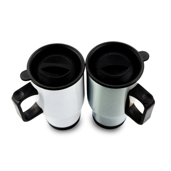 Blank Stainless Steel Sublimation Car Cup Vacuum Insulated Travel Sublimation Car Mug With Handle And Lid