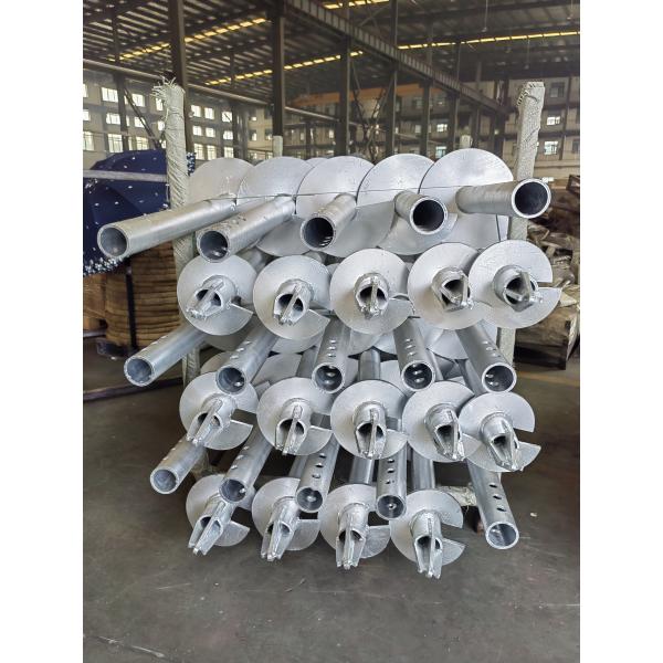 Prefabricated Galvanized Steel Round Spiral Ground Anchor Helical Screw Piles