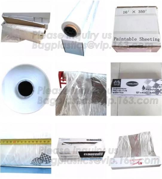 Painters Plastic Drop Cloth Warning Tape Masking Tape Warning Tape 5 In 1 Clean Kits Disposable Seat Cover