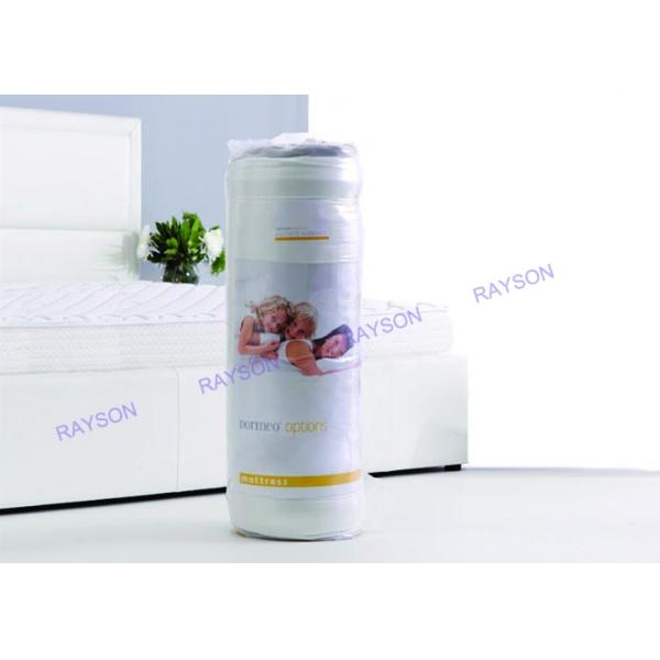 White Color Tight Top Mattress , Roll Up Vacuum Compressed Memory Foam Mattress