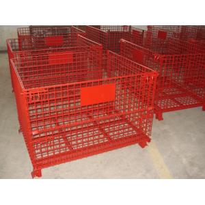 China High Strength Industrial Metal Pallet Cages Warehousing / Component Storage on sale China High Strength Industrial Metal Pallet Cages Warehousing / Component Storage on sale