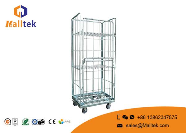 Quality Square Storage Material Handling Trolley Wire Mesh Aluminium Alloy for sale