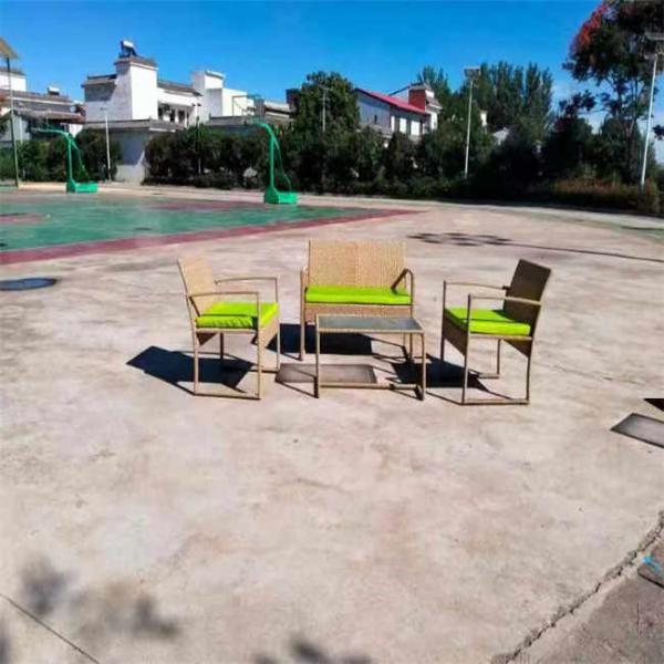 Handmade Rattan Woven Coffee Table Chair For Outdoor Dining And Relaxing Table Chair Ottoman Furniture Sets