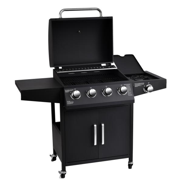 430SS Warming Grid 4 1 Burners Stainless Steel Gas BBQ Grill for Modern Style Cooking