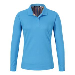 China Classic Rainbow Long Sleeve Polo Shirt Custom wholesale