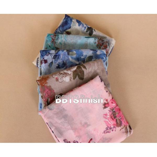 High quality spun polyester voile printing fabric for muslim shawl , scarf , dress, embroidery super fine quality top