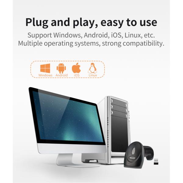 Handheld Portable 1D 2D Laser Barcode Scanner WiFi Wireless Data Collector Android Inventory Data Import/Export Stock